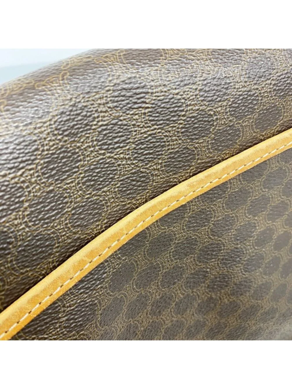 Celine Shoulder Bag Macadam Brown Gold